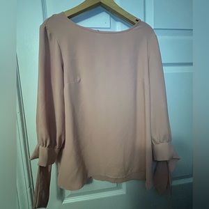 Blush Tie Sleeve Blouse